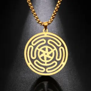 Stainless Steel Hecate’s Wheel Pendant 12 Sbd046063a7bb4e8285829b134660f997w