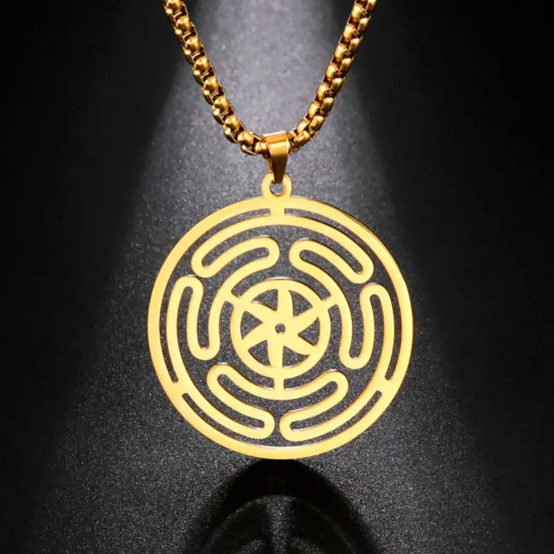 Stainless Steel Hecate’s Wheel Pendant 3 Stainless Steel Hecate’s Wheel Pendant - Image 3