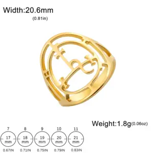 Stainless Steel Sigil of Lilith Ring 10 Sbdb68c8b2bcb4fa8a7cfa01723d34acbW