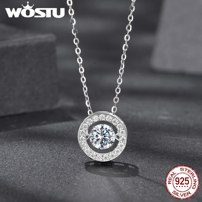 0.5 CT Moissanite Halo Necklace for Women 2 0.5 CT Moissanite Halo Necklace for Women - Image 2