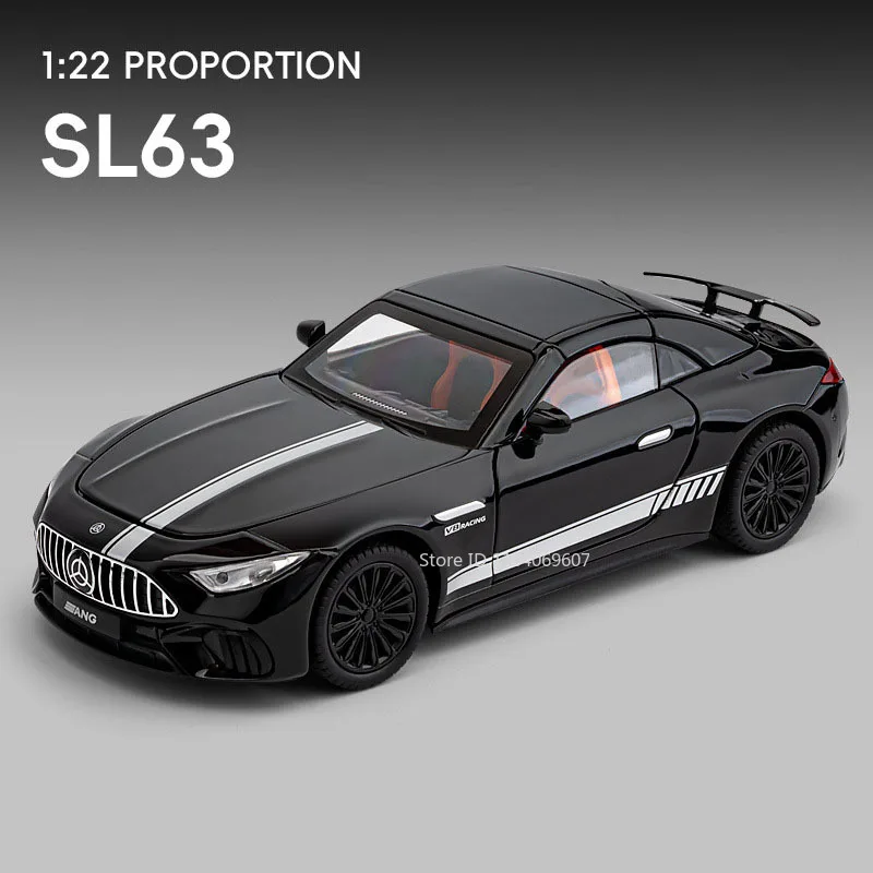 Vibrant Yellow Mercedes-Benz SL63 1:22 Scale Model 10 Vibrant Yellow Mercedes-Benz SL63 1:22 Scale Model - Image 10