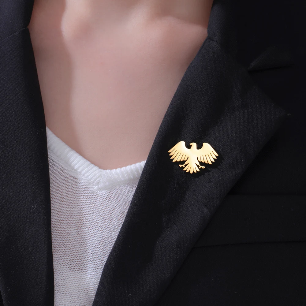 Stainless Steel Eagle Brooch for Style 2 Stainless Steel Eagle Brooch for Style - Image 2