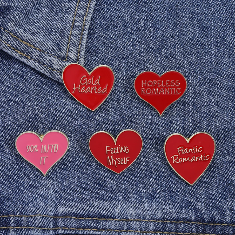 Heart-Shaped Alloy Brooch in Vibrant Colors 5 Heart-Shaped Alloy Brooch in Vibrant Colors - Image 5