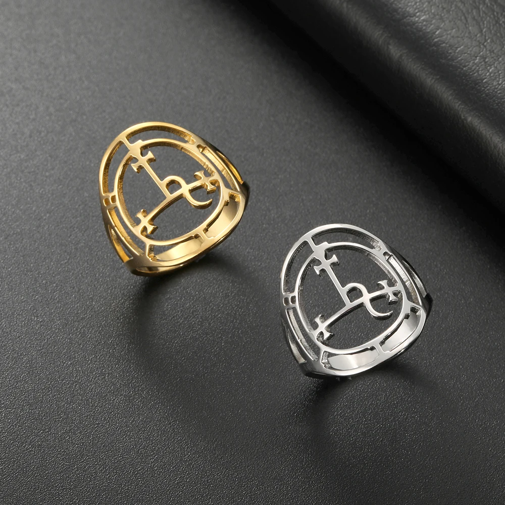 Stainless Steel Sigil of Lilith Ring 6 Stainless Steel Sigil of Lilith Ring - Image 6