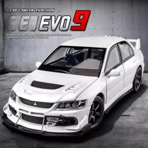 White 1:32 Mitsubishi Lancer EVO Model