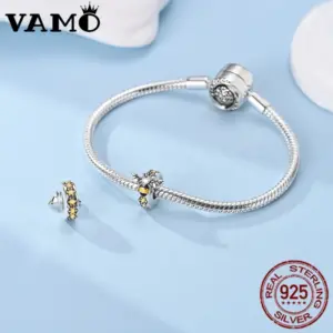 Silver Bee Charm Bead for Bracelets KSC394 7 Sc399d8d32ae744cb8e72acfd300ff2f87