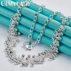 Sterling Silver Beaded Necklace for Women 11 Sc4d51ec8d7b14cac880b7729dec92c05Q