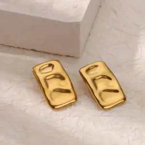 Gold Stainless Steel Square Earrings 9 Sc7366e7554fd4416b60c73debc12e20eb