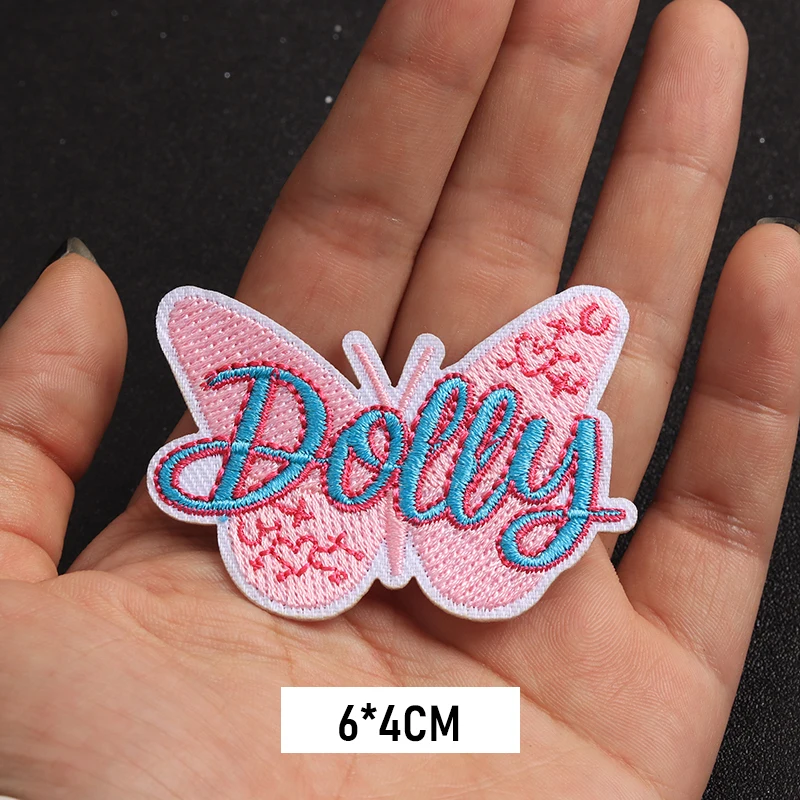 Colorful Cartoon Butterfly Dolly Embroidered Patch Set 2 Colorful Cartoon Butterfly Dolly Embroidered Patch Set - Image 2