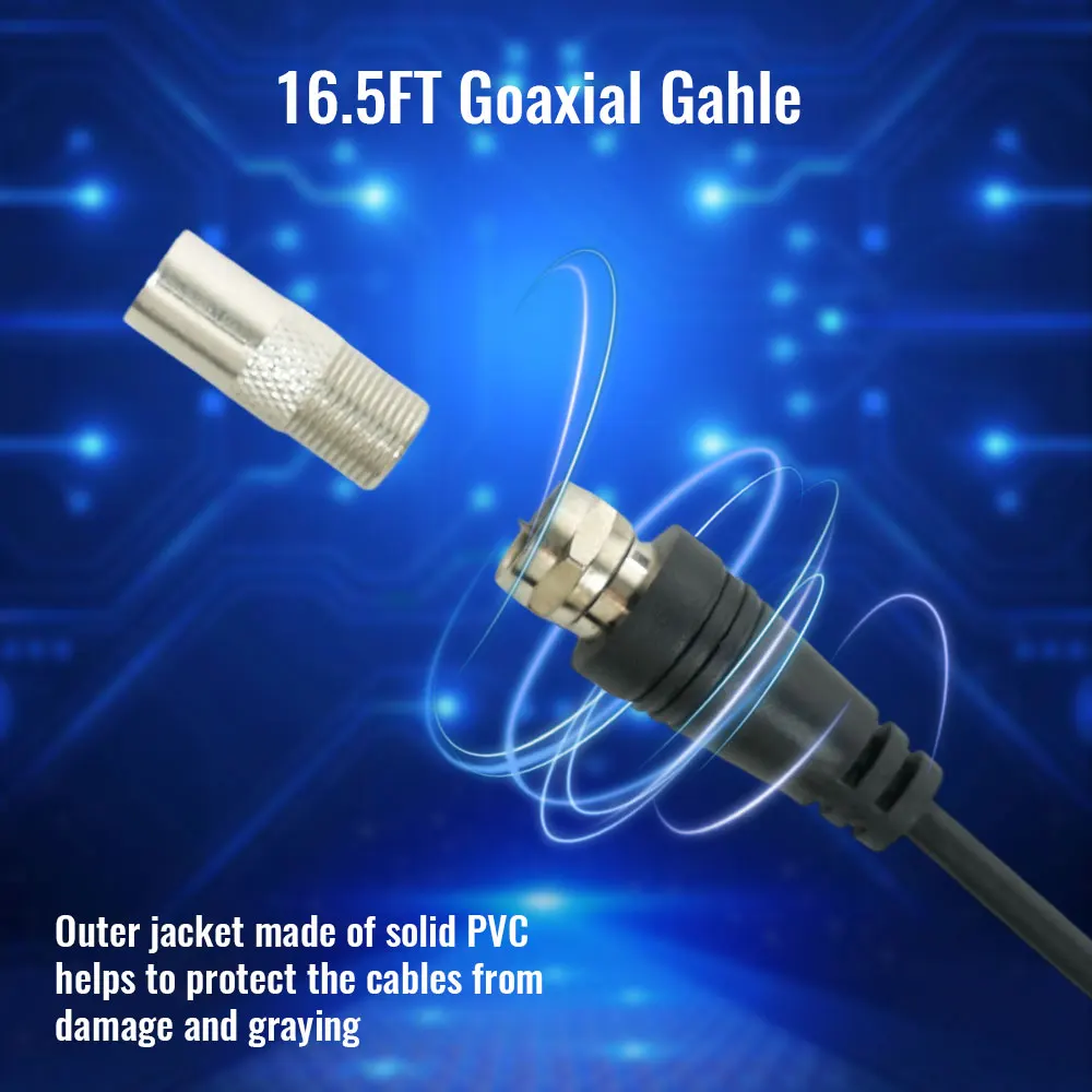 Black Indoor TV Antenna with 200-Mile Range 6 Black Indoor TV Antenna with 200-Mile Range - Image 6