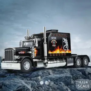 1:24 Scale Peterbilt 389 Diecast Model Truck 10 Sc945de6f08dd4a62a8828335a98e8836H
