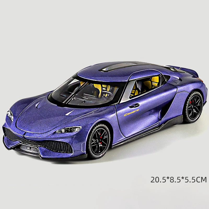 1:24 Scale Diecast Supercar Model with Lights 7 1:24 Scale Diecast Supercar Model with Lights - Image 7