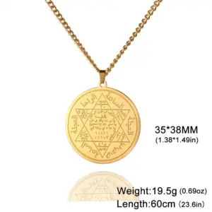 Stainless Steel Prophet Solomon Seal Necklace 10 Scb1986e7ad254006900b1ceab98c5d0fT