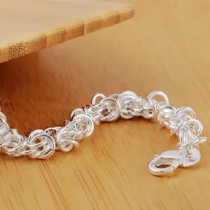 Sterling Silver Unisex Chain Bracelet 20cm 10 Scb892634339c435287d7551ce09a0287C