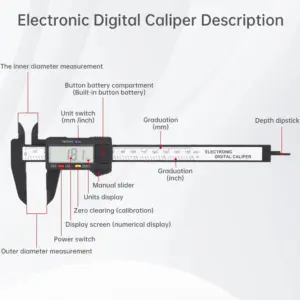 Digital Caliper 150mm Stainless Steel LCD 15 Scc7cf1ee3fcf4c7785d327bfaeee7439X