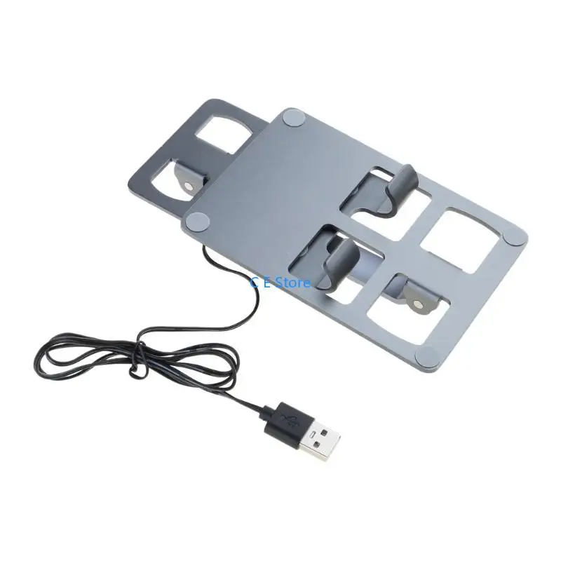 Silver Portable Cooling Fan Stand for Devices 5 Silver Portable Cooling Fan Stand for Devices - Image 5