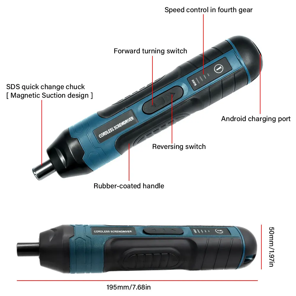 Cordless Electric Screwdriver with 1300mAh Battery 6 Cordless Electric Screwdriver with 1300mAh Battery - Image 6