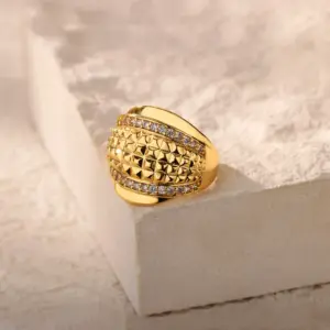 Elegant Gold Stainless Steel Adjustable Ring 15 Sce41bbc7c6254925a4c0746ce3519701V