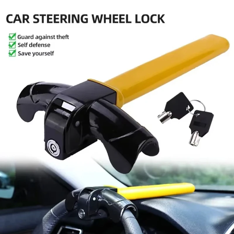 Heavy-Duty Steering Wheel Lock with High Visibility 2 Heavy-Duty Steering Wheel Lock with High Visibility - Image 2