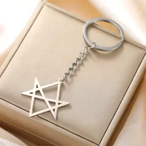 Stainless Steel Unicursal Hexagram Keychain 14 Scf46025ba46a43ea926a79ac72c05471v