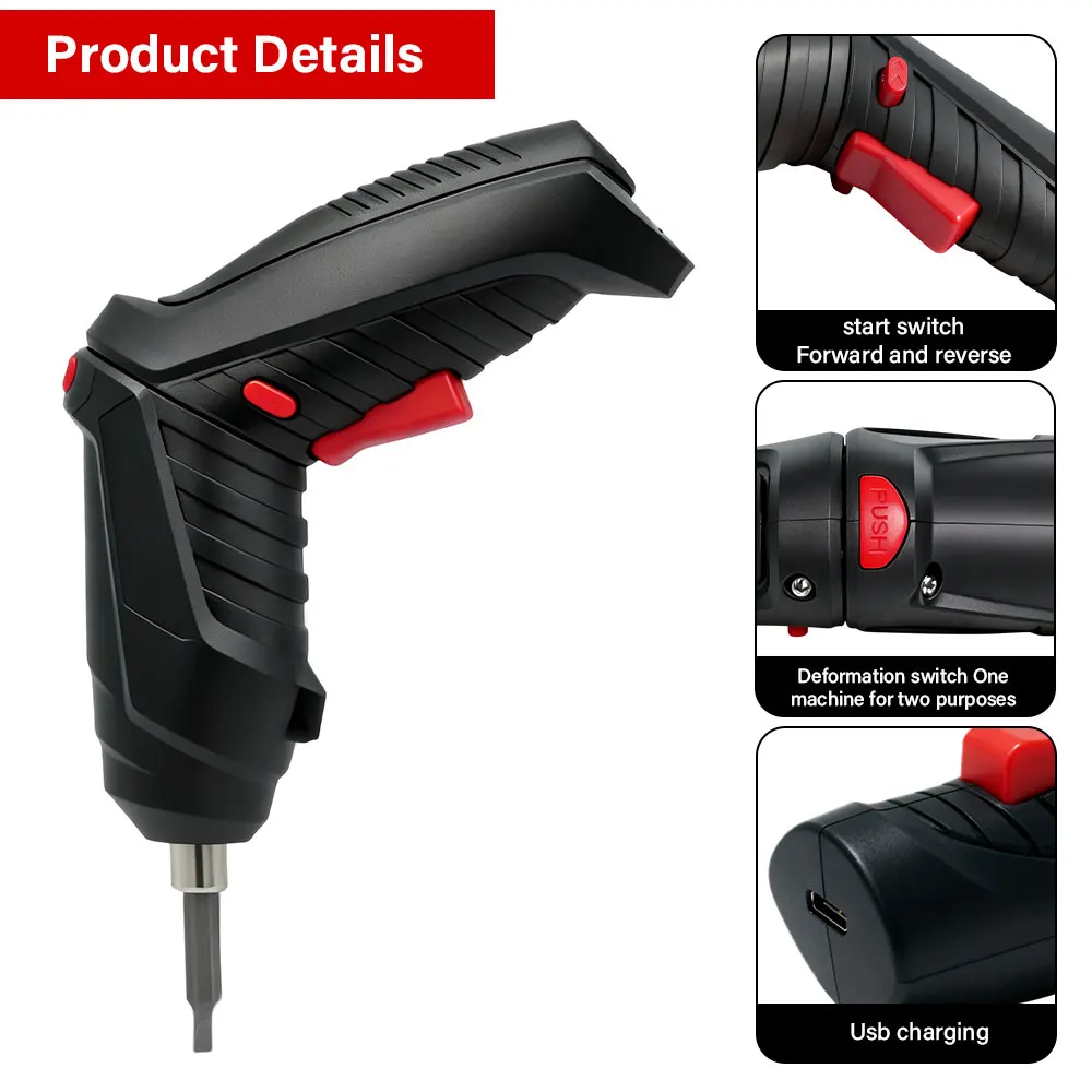 Cordless Electric Screwdriver Set with 47 Accessories 4 Cordless Electric Screwdriver Set with 47 Accessories - Image 4