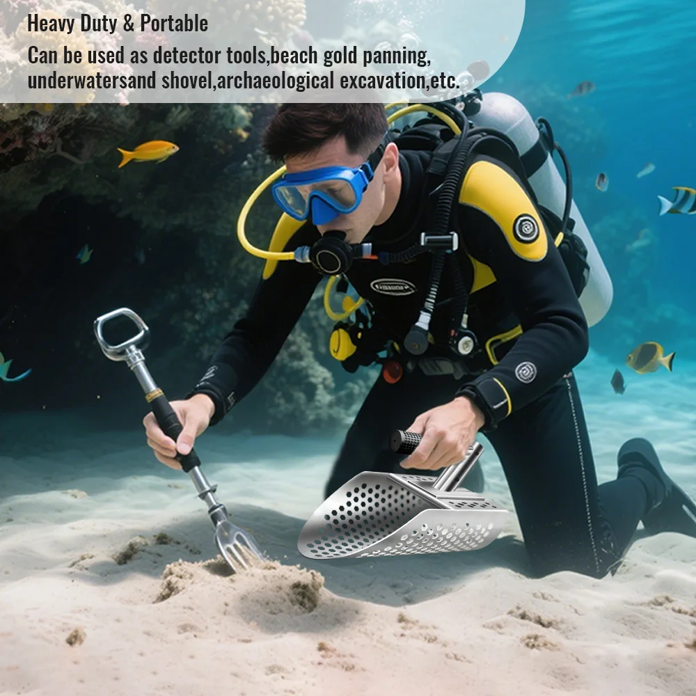 Stainless Steel Beach Metal Detection Shovel 5 Stainless Steel Beach Metal Detection Shovel - Image 5