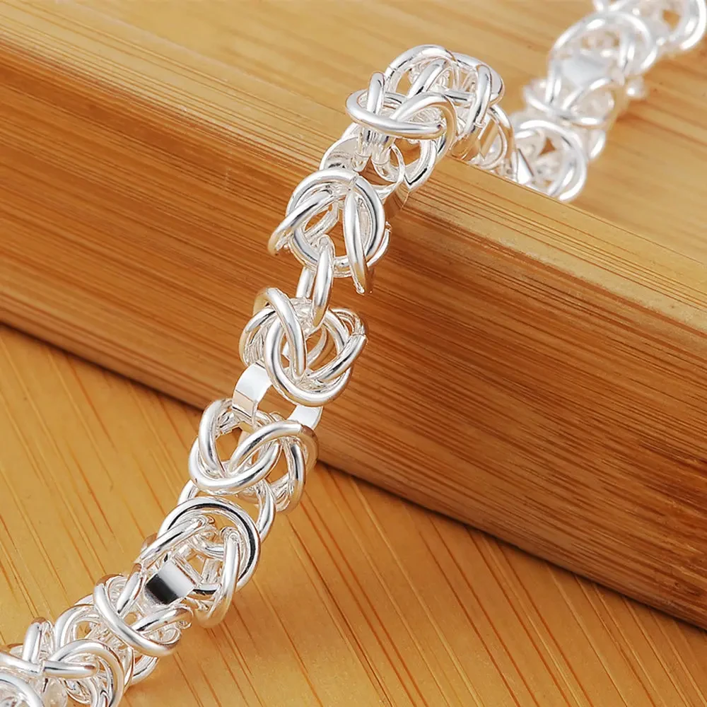 Sterling Silver Unisex Chain Bracelet 20cm 6 Sterling Silver Unisex Chain Bracelet 20cm - Image 6