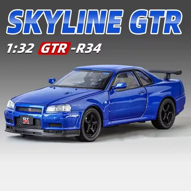 Nissan Skyline GTR R34 Diecast Model (1:32 Scale) 8 Nissan Skyline GTR R34 Diecast Model (1:32 Scale) - Image 8