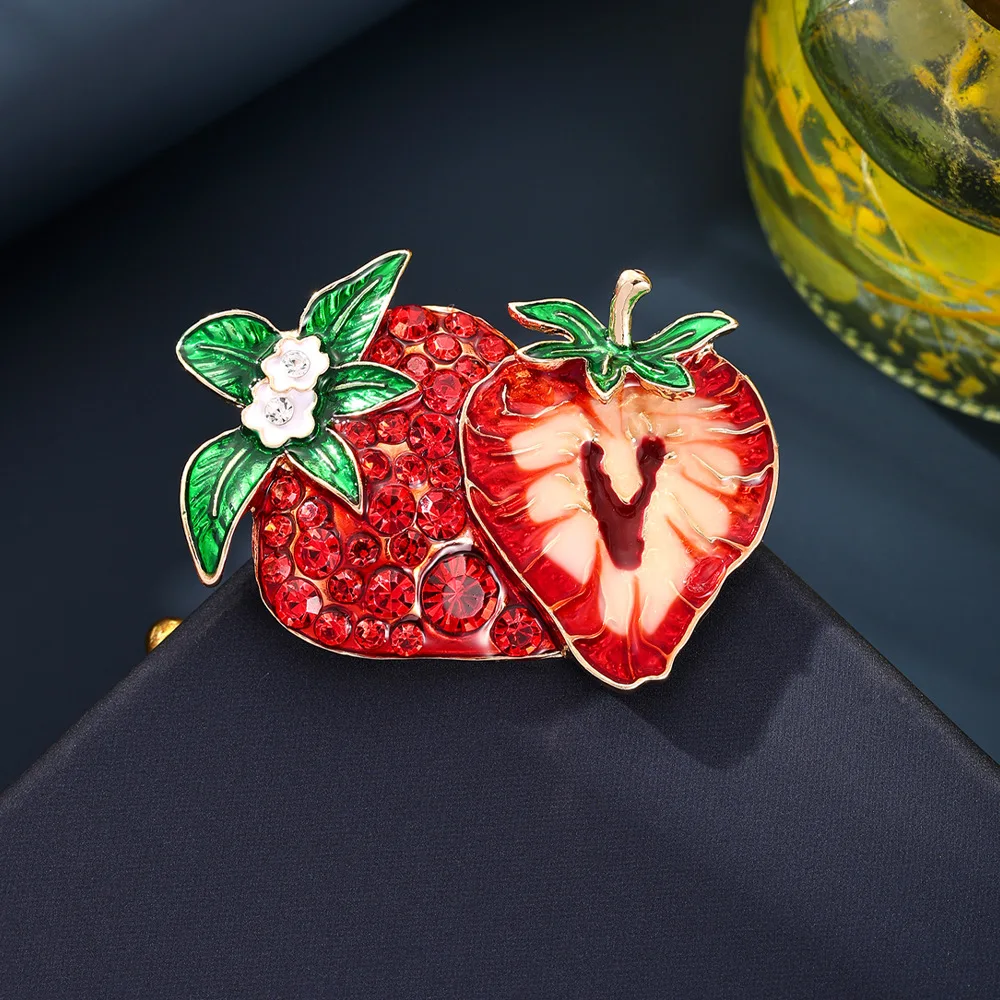 Summer Sweetheart Strawberry Brooch for Women 6 Summer Sweetheart Strawberry Brooch for Women - Image 6