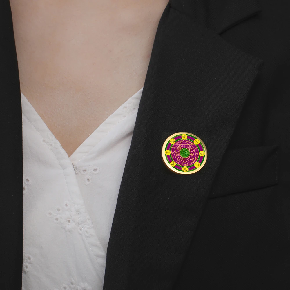 Stainless Steel Seal of Archangels Brooch 6 Stainless Steel Seal of Archangels Brooch - Image 6