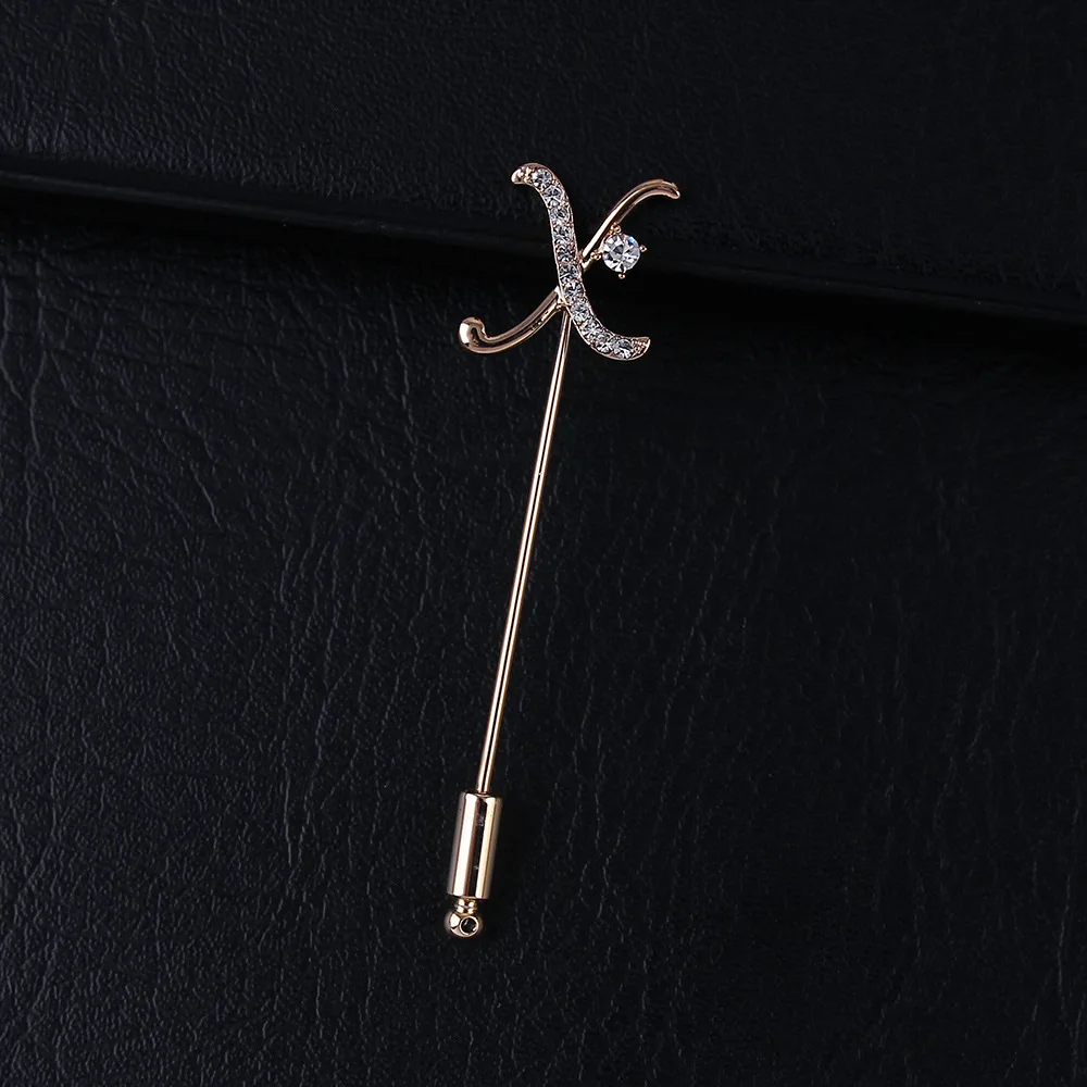 X-Shaped Sparkling Alloy Pin in Light Green and Grey 6 X-Shaped Sparkling Alloy Pin in Light Green and Grey - Image 6