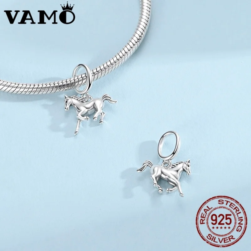Sterling Silver Galloping Horse Charm for Bracelets 3 Sterling Silver Galloping Horse Charm for Bracelets - Image 3