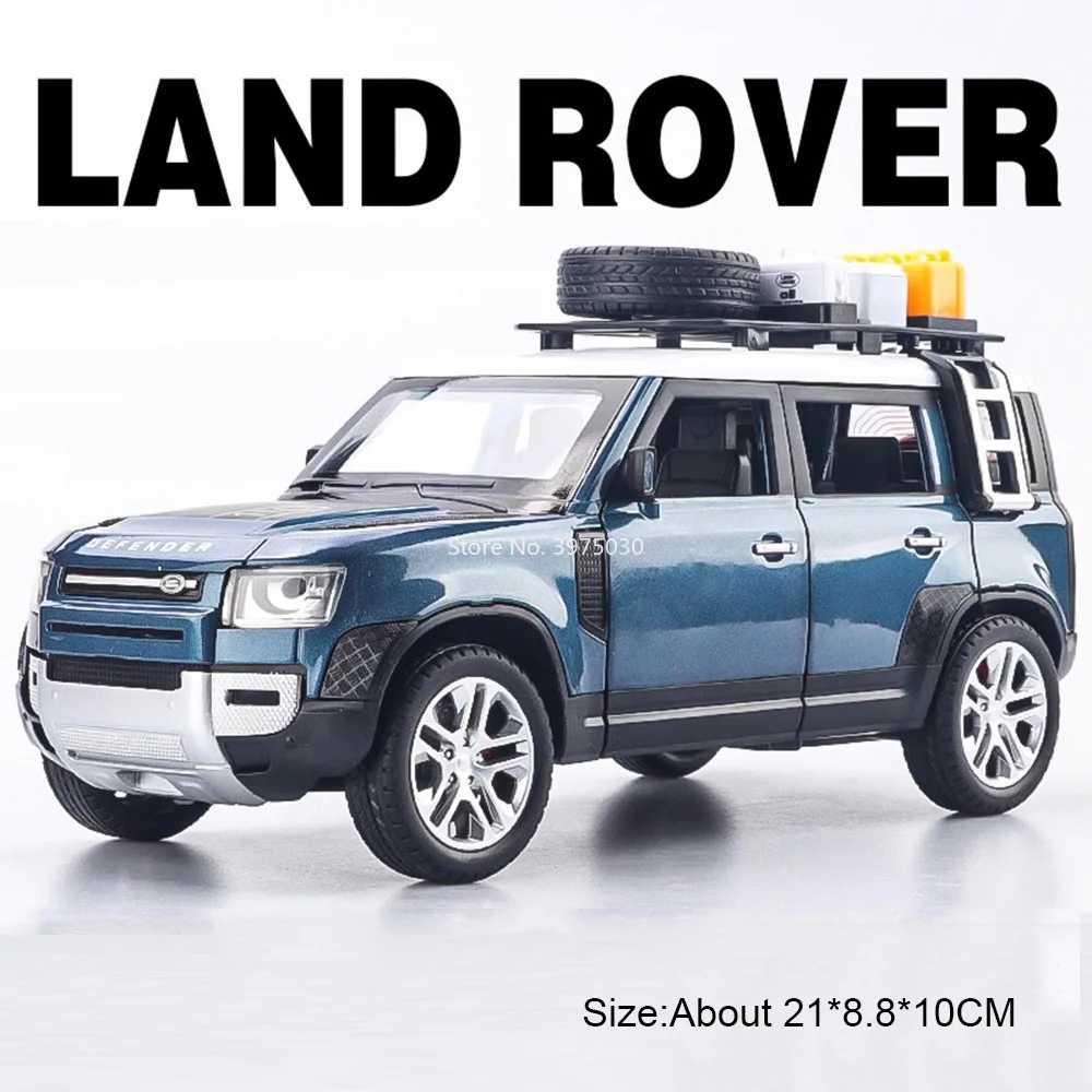 Land Rover Defender 1:24 Scale Diecast Model Blue 8 Land Rover Defender 1:24 Scale Diecast Model Blue - Image 8