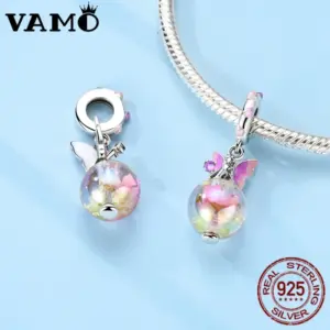 VAMO 925 Silver Enamel Charm Bead for Bracelets 15 Sd762783d7144473bae3e4ef7a427abe09