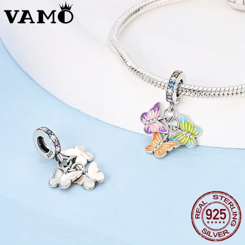 VAMO 925 Silver Enamel Charm Bead for Bracelets 2 VAMO 925 Silver Enamel Charm Bead for Bracelets - Image 2