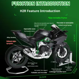 1:9 Scale H2R Diecast Motorcycle Model 9 Sd987520ca5104a74829b122ea7a5e001L