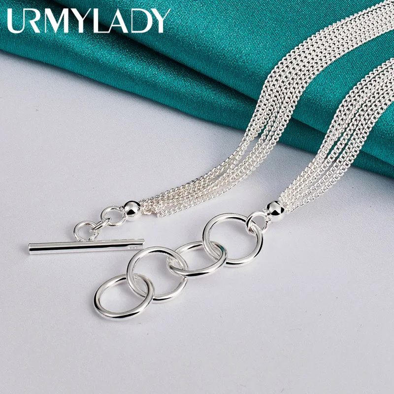 Elegant Silver Layered Necklace for Women and Men 5 Elegant Silver Layered Necklace for Women and Men - Image 5