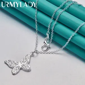 Sterling Silver Butterfly Necklace with Chain 10 Sda6620450383491185997ece09b82663Q