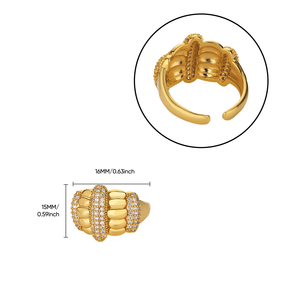 Elegant Gold Stainless Steel Adjustable Ring 7 Elegant Gold Stainless Steel Adjustable Ring - Image 7