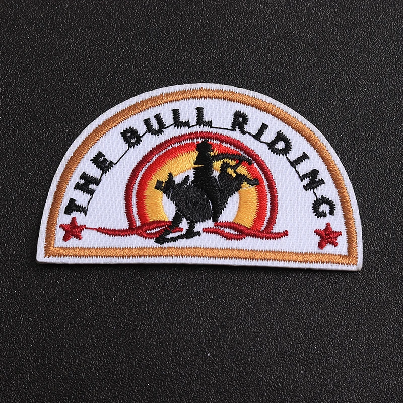 Vibrant Sunset Rooster Embroidery Patches Set 4 Vibrant Sunset Rooster Embroidery Patches Set - Image 4