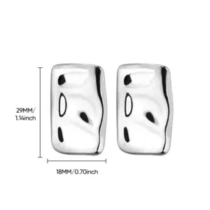 Gold Stainless Steel Square Earrings 13 Sdb25b44852be4d8db822b0e0b09db058O