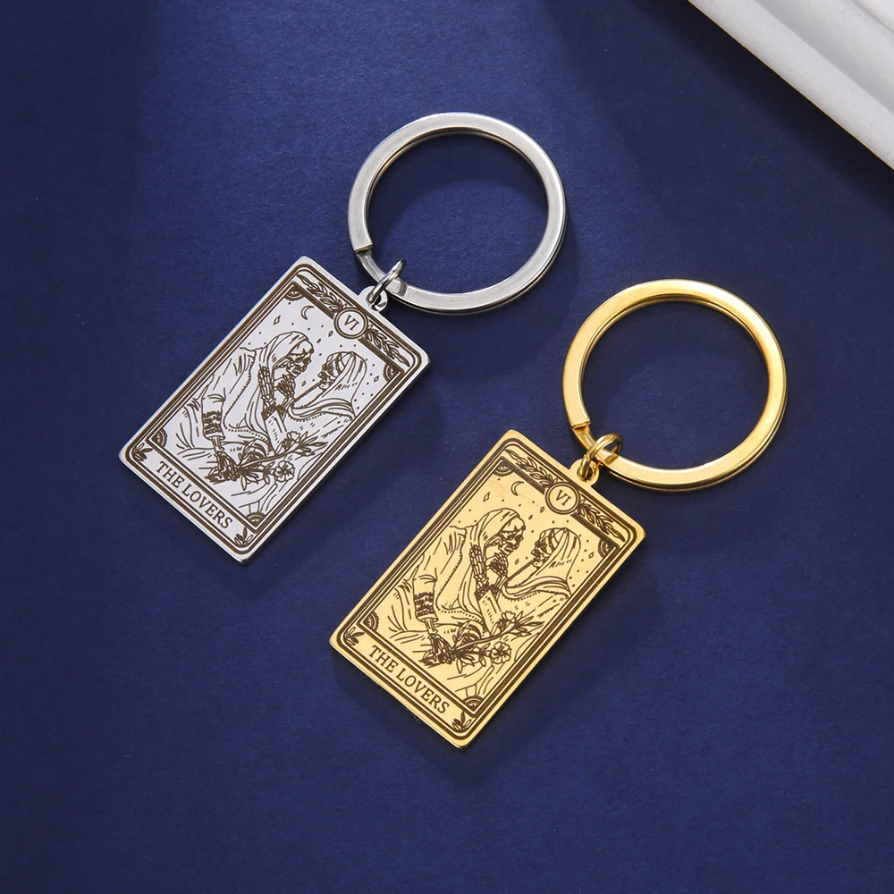 Stainless Steel Moon Tarot Keychain 6 Stainless Steel Moon Tarot Keychain - Image 6
