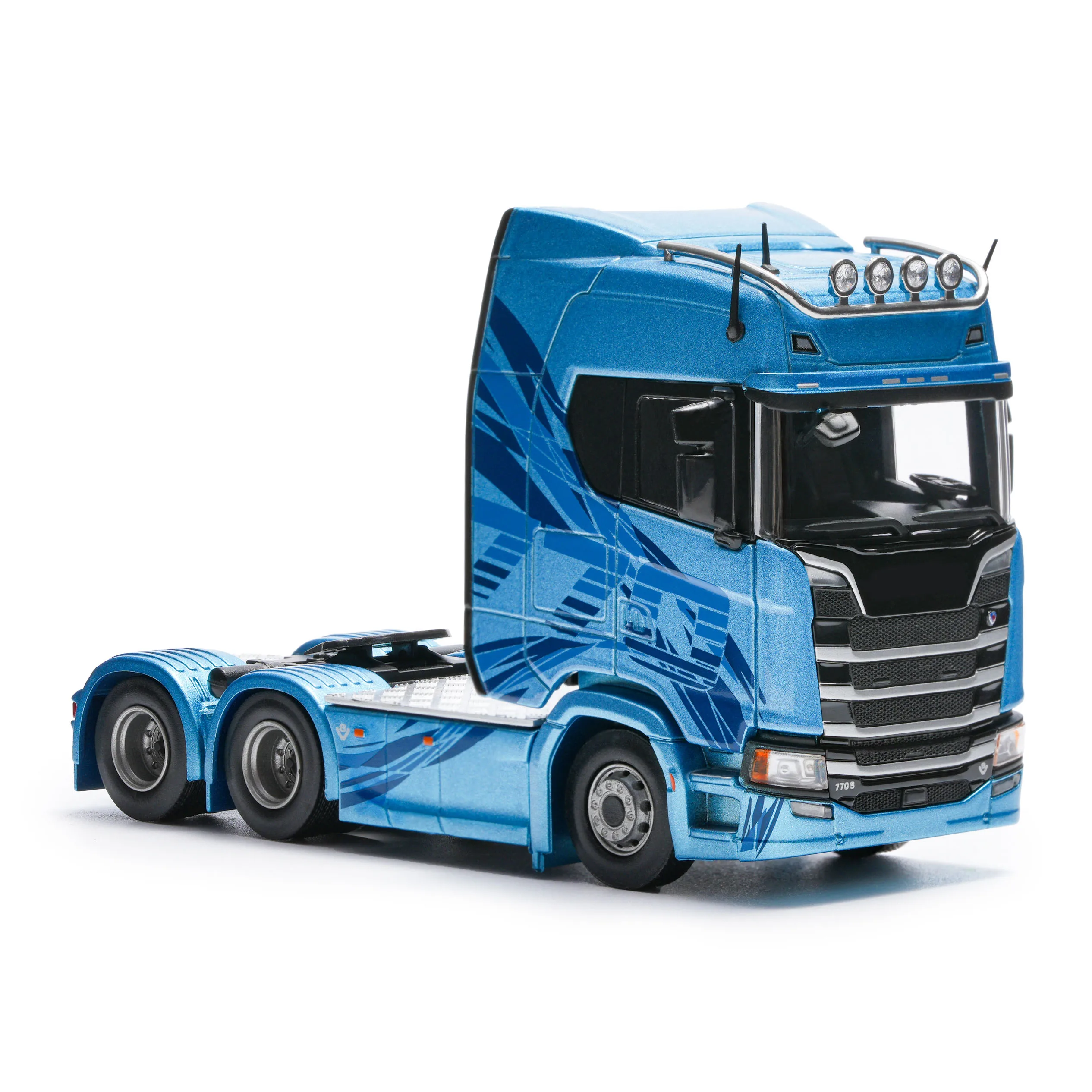 Blue Diecast Semi-Truck Model 1:64 Scale 2 Blue Diecast Semi-Truck Model 1:64 Scale - Image 2