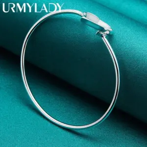 925 Sterling Silver Heart Cuff Bracelet for Women 11 Sdd3d216a58ac47d79fb40681b6c3a50bU