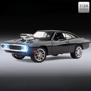 Black 1970 Dodge Charger Model 1:24 Scale