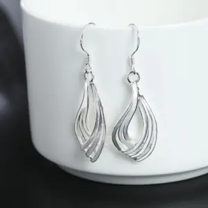 Sterling Silver Heart-Shaped Drop Earrings 9 Sdf1c6c74a0d049c8b2d658c5731bcf63G