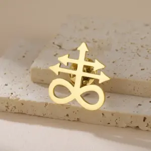 Stainless Steel Leviathan Cross Brooch 25x25 mm 11 Sdf25a1951a7042e9a9f3398b0777b38aQ