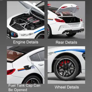 1:24 Scale Police Car Model with Lights 14 Se07bea847e0f44eb8a35e509f36c22359