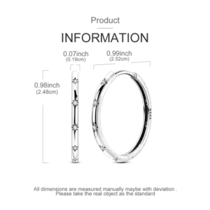 Sterling Silver Irregular Hoop Earrings with Zircon Accents 8 Se07cffe2c0384d9fb164ab9104ebe1d1A