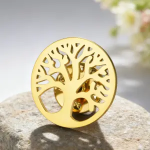 Tree of Life Vintage Brooch in Steel & Gold 13 Se0ca0ea10a36499d8325c69047a2a174o